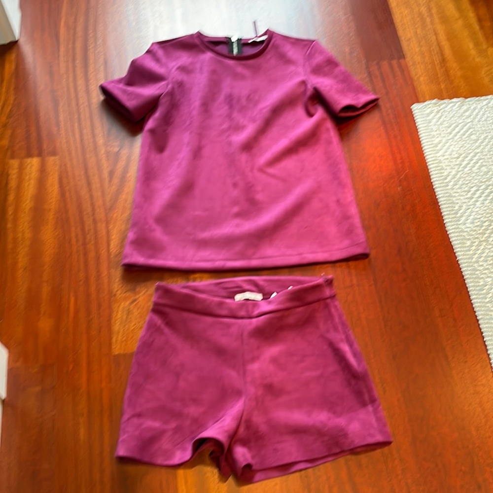 Zara Velvet Purple Outfit Size S